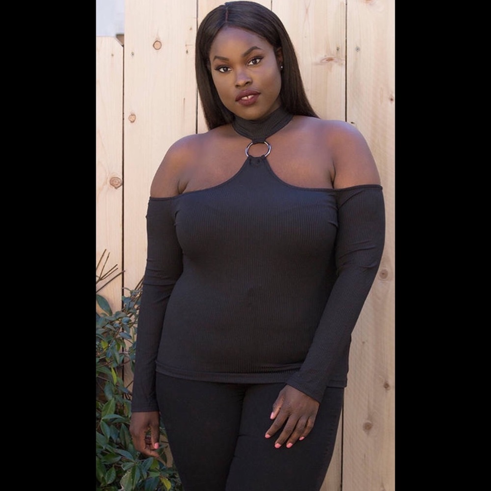 Forever 21 Plus Open Shoulder Top